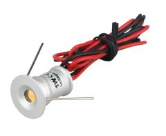 Vgradna stropna / pohištvena LED lučka / Srebrno ohišje / Nevtralno bela / 1W / DC12V