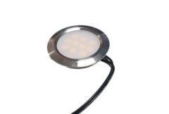 Vgradna stropna / pohištvena LED lučka / Srebrno ohišje / Toplo bela / 10 LED / 5050 / 2W = 20W / AC100-265V
