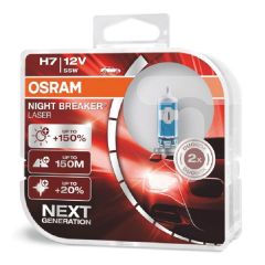 Halogenska žarnica Osram H7 12V 55W PX26d NIGHT BREAKER LASER / 2 kosa