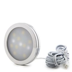 Nadometna / pohištvena LED lučka / Srebrno ohišje / Nevtralno bela / 12 LED / 2835 / 3W = 30W / DC12V