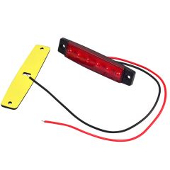 Stranska označevalna / opozorilna LED luč / Rdeča / 6 LED / 2835 / 2W / DC 24V