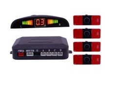 4-točkovni parkirni senzorji z zvočnim opozorilom in digitalnim mini zaslonom / Brez roba