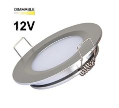Vgradna stropna / pohištvena LED lučka / Srebrno ohišje / Nevtralno bela / 12 LED / 2835 / 3W = 30W / DC12V