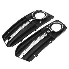 Komplet DRL LED luči / sprednja maska za meglenko / Audi A4L 8B 2009-2012 / DC12V / Hladna Bela / IP54