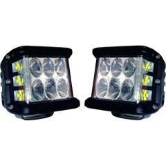 Delovna LED luč / Delovni LED žaromet / 2 kosa / 2 x 9 LED / CREE / High Power / 2 x 18W / Hladno bela / DC12-24V / E9 ECE R10