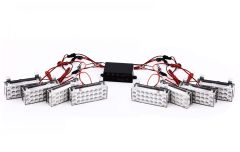 Stroboskopske opozorilne luči / 8x Hladno bela / 22 LED/panel / 24W / DC 12/24V