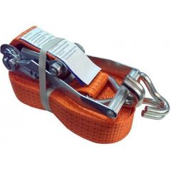 Tovorni zatezni / privezovalni trak / 12m x 50mm / do 5 ton / do 5000 daN / z napenjalcem in kavljem