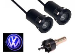 Univerzalna vgradna vzmetna laserska LED lučka za projiciranje logotipa Volkswagen / 12-24V 4