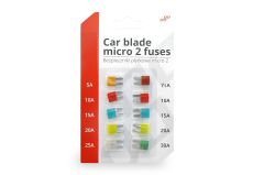 Komplet avtomobilskih varovalk MICRO 2 / 10 kosov ( 5A, 7.5A, 2x10A, 2x15A, 2x20A, 25A, 30A )