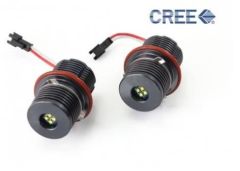 LED Angel Eyes marker kit / Hladno bela / 2x 4 LED / CREE  / BMW / E39, E53, E65, E66, E60, E61, E63, E64, E87, X3