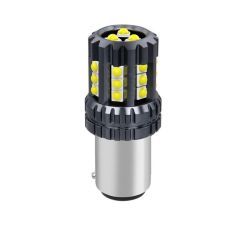 Avto LED žarnica Ba15S P21W enopolna je opremljena z naprednimi 3030 SMD diodami, ki so dodatno ojačane s posebno lečo na vsaki diodi.