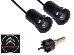 Univerzalna vgradna vzmetna laserska LED lučka za projiciranje logotipa CITROEN / 12-24V