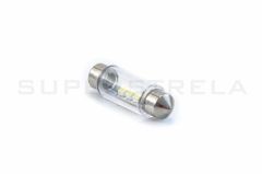 LED sijalka SJ / žarnica C5W, C21W, SV7-8, S8.5, SV8, SV8.5-8 / sofitna / cevna / Zelena / 3 LED / 3528 / 0,24W = 1,2W / 12V / 42mm