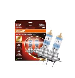 OSRAM Night Breaker 220 H7 12V 55W komplet 2 žarnic za avto z +220% svetlobe superstrela