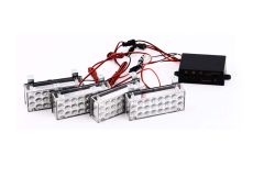 Stroboskopske opozorilne luči / 4x Hladno bela / 22 LED/panel / 12W / DC 12/24V