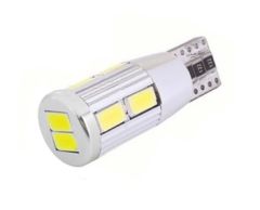 LED sijalka T10 / žarnica W2.1X9.5D, w5w, 194 / Hladno bela / 10 LED / 5630 / 3,3W = 18W / 24V / canbus / z uporom
