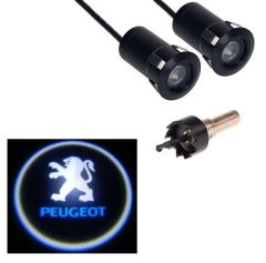 Univerzalna vgradna vzmetna laserska LED lučka za projiciranje logotipa PEUGEOT / 12-24V 2