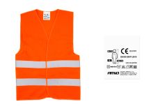 Oranžen varnostni telovnik SV-02 s certifikatom