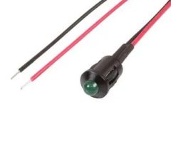 Vgradna mini LED svetilka / LED lučka / Zelena / 1 LED / LEDs / 0,25W = 1,5W / DC12V