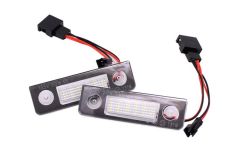 Avtomobilski LED lučki za osvetlitev registrske tablice / CanBus / z uporom / Hladno bela / DC12V - za vozila SKODA OCTAVIA MK2 (1Z), ROOMSTER 5J