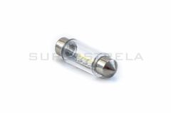 LED sijalka SJ / žarnica C5W, C21W, SV7-8, S8.5, SV8, SV8.5-8 / sofitna / cevna / Zelena / 3 LED / 3528 / 0,24W = 1,2W / 12V / 39mm