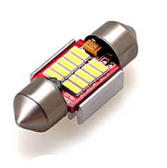 LED sijalka SJ / žarnica C5W, C21W, SV7-8, S8.5, SV8, SV8.5-8 / sofitna / cevna / Hladno bela / 10 LED / 4014 / 1,5W = 10W / 12V / Canbus / z uporom / 31mm