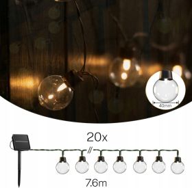 Solarna led vrtna girlanda 7m 20 led