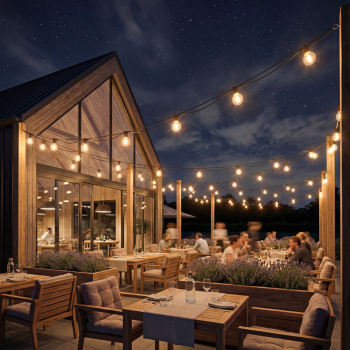 LED girlande za vrt, teraso in balkon